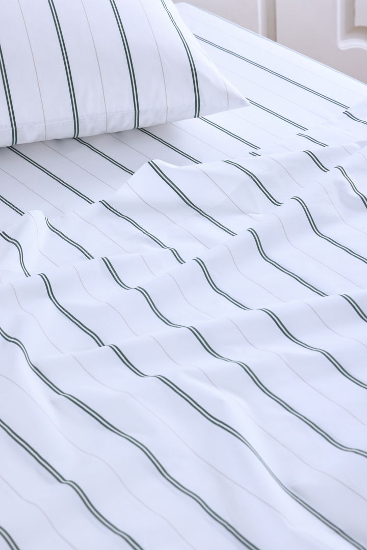 MM Linen | Cape Stripe Sheet Sets |Leaf| Matching Extras Sold Separately image 1